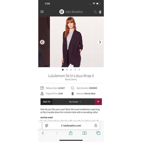 Lululemon Sit in Lotus wrap cardigan - Picture 7 of 15